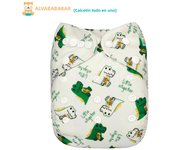 U Pick ALVABABY All in one Diaper AIO Baby Cloth Diaper Sewn-in 1pc 4-layer Bamboo Insert Reusable Cloth Diaper for Baby 3-15kg