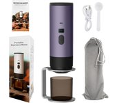 Cafetera Espresso portátil-Máquina Eléctrica autocalentable 2 en 1 Para Viajes, coche y senderismo-Compatible con café molido y cápsulas NS-Cerveza rápida en Quier Lugar