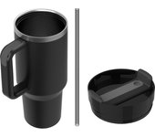 Taza Termo de viaje. Taza de viaje .1,2L (10 Colores) y Te para Llevar en Mano o en Coche - Taza Térmica de Acero Inoxidable con Tapa .Taza Termo Café o Té .Mikomika Botella, Vaso (QC1200 MEGA)