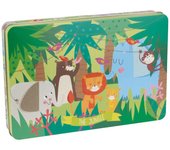 Apli Puzle de la Jungla - 24 Piezas - Caja Metálica - Diseño Exclusivo - Fácil Manejo