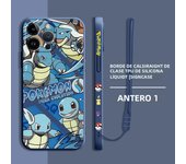 Cartoon Pokemon Phone Case for Apple iPhone 13 Pro 15 Plus XR 12 Mini 11 SE 14ProMax XS Max 8 7 Square Liquid Cover