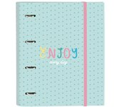 Carpeta de anillas BlackFit8 Enjoy Verde 27 x 32 x 3.5 cm