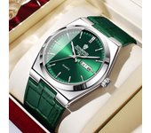 BINBOND Top Brand Luxury Men Quartz Watches Original Watch for Man Waterproof Luminous Date Week Leather Strap Wristwatch Male
