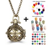 Mexico Style Tree Of Life Angel Necklace 16MM Music Ball Vintage Pregnancy Necklace Aroma Essential Oil Diffuser Locket Pendant