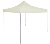 vidaXL Carpa plegable profesional acero color crema 2x2 m