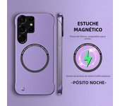 Magnetic Metal Painting Ultra Thin Frameless Phone Case For Samsung Galaxy S22 S21 FE Plus Note 20 Ultra Wireless Charging Cover