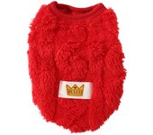 Dog Fleece Pullover Pet Clothes Cute Wavy Double-sided Puppy Kitten Coats Sweater for Small Medium Dogs Cats Warm Winter Outfit
