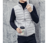 Autumn and Winter Men's Portable Duck Down Tank Top Ultra Light Loose Men's Standing Neck Windproof Padded Tank Top Vest