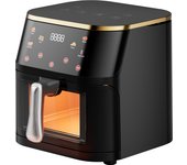 Freidora de Aire, 1400W,  8L de capacidad, Multiuso, Pantalla Control Táctil, Ventana de visualización