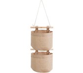 Bolsa de almacenamiento para colgar en la pared o en la puerta del hogar, organizador apilable para guardarropa, contenedor para artículos diversos, bolsillos para revistas, suministros para el dormitorio (color: beige 2)