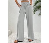New autumn and winter versatile solid color floor length wide leg pants casual pants