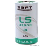 Pila litio SAFT LS33600 3.6V 17Ah