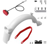 Upgraded Electric Scooter Rear Mudguard Fender Brake Taillight Replacement Accessories Parts for Xiaomi M365 Pro 2 1S sets