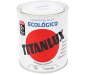 TITAN Esmalte ecológico al agua satinado blanco 750 ml - TITAN - 25703 Esmalte ecológico al agua Accesorios Pintura Esmalte Pinturas