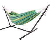 Hamaca doble para exteriores con estructura – 285 x 120 x 110 cm – hamaca para 2 personas – soporta hasta 150 kg (Jungle Stripe)