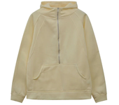 Half Zipper Hooded Short Plush Sweater Casual Sports Sweater New Fashion Autumn Winter 2024