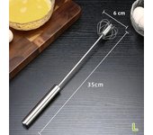 Semi-automatic Stiring Egg Mixer 304 Stainless Steel Hand Egg Beater Kitchen Tools Self Turning Coffee Milk Frother Egg Tools