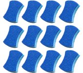 Estropajo para ollas, esponja lavavajillas para la cocina, esponja con efecto antibacteriano, muy absorbente, (Azul + Azul)