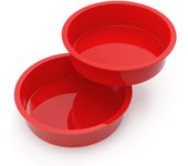 Molde de silicona para tartas de 20 cm, 2 piezas de moldes redondos de silicona para tartas, molde de silicona antiadherente redondo para postres, tartas, mousse, tartas de queso y postres