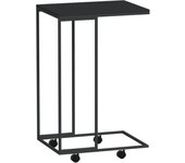 vidaXL Mesa auxiliar con ruedas madera ingeniería 40x30x63,5 cm Negro y marrón, Negro, Blanco y marrón Mesita de Salón o Comedor o Auxiliar Mesa de Café Meuble Salón