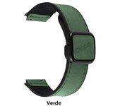 Correa de cuero con hebilla magnética, banda de silicona de 22mm para Samsung Watch Galaxy 6 5 Pro4,Huawei GT2 y Amazfit Vintage