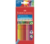 Faber-Castell Estuche 24 Lápices Acuarelables Multicolor con Agarre Triangular Grip