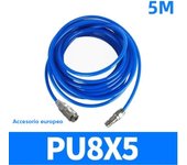 8x5mm with European Fitting high pressure air hose compressor straight pipe EU SP20 PP20 Red blue white pneumatic pipe 5M 10M 15