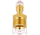 Pressure Washer Quick Connect Adapter Set M22 14mm/15mm to 1/4 Quick Release For High Pressure Hose and Water Guns Accessories