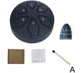 3 Inch 6-Tone Steel Tongue Drum Mini Hand Pan Drums with Drumsticks Percussion Musical Instruments Drum Accessories