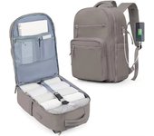 Mochila de Viaje Impermeable con Carga USB 14 Pulgadas Laptop Aprobada para Vuelo