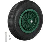 Rueda carretilla neumatica para carretilla obra / jardin llanta plastico eje ø 20 mm. rueda carretilla jardin, carro invernadero