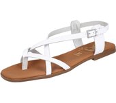 Shoes Sandalias Planas marca Oh! My Sandals para mujer en color blanco