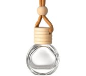 Auto Aromatherapy Fragrance Pendent Bottle Perfume Diffuser Automotive Decoration Car Hanging Glass Bottle Empty Perfum