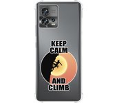 Funda Silicona Antigolpes para Motorola Edge 30 Fusion 5G diseño Mujer Escalada Dibujos