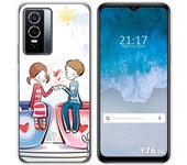 Funda Silicona para Vivo Y76 5G diseño Café Dibujos