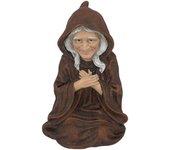 CAPRILO REGALOS & DECORACIÓN Figura Decorativa Fantasía de Resina "Bruja con Capucha". Adornos y Esculturas. Regalos Originales. Decoración Hogar. 8,50 x 8 x 13 cm.