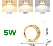 Ceiling Downlight Gold 15W 25W Led Spot Light Surface Mounted Ceiling Lamp Ultra Thin Ceiling Light Living Room Ceiling Lighting