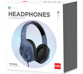 Unico Cascos con Micrófono HP9806 Estéreo 40mm Blanco Azul Negro
