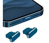 2PCS Metal Anti Dust Plug for IPhone 14 13 12 11 Pro Max XS 8 Plus IPad AirPods Series Lightning Port Cover Dock Plug Stopper