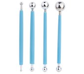 KRABALL For Embossing Pattern Point Drill Creasing Pen With DIY Ball Styluses Tools Spiral Double Head Clay Sculpting Tools