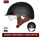 New Standard Electric Motorcycle Helmet Four Seasons Universal Retro Half Helmet Cruise Motorcycle Helmet for Men and Women