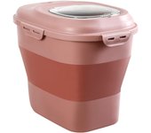 Pequeño receptaculo para Comida Seca para Perros, Gatos y otras mascotas (rosa)
