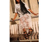 Sandalia romana de mujer negro Dr Martens blaire