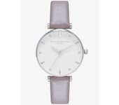 Olivia Burton Reloj Analógico de Cuarzo para mujer con Correa en piel Gris - OB16AM144