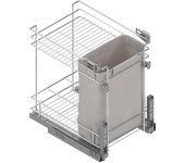 Botellero panero classic m300 cromo  con guia oculta ca, extracción parcial 25kg. sp16-19.