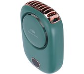 Mini ventilador Eléctrico portátil with USB Carga, ventilador sin Aspas para Colgar en el cuello, para Deportes al Aire Libre, Viajes, Green