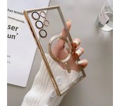 Fashion Plating For Magsafe Magnetic Phone Cases For Samsung Galaxy S24 S22 S23 Ultra Plus Wireless Charging Soft Silicone Cover