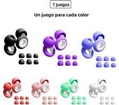 HUAK 1set Reusable Silicone Ear Plugs+ Extra Coverage, Perfect For, Swimming, sleeping, learning, Concert, Motorcyclists & More