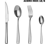 Mr.Spoon Serie Portugal Juego 24 Piezas Cubiertos,Acero Inoxidable 18/8,Alta calidad y acabado,Con cuchillo carne o mesa/Tenedor/Cuchara/Cucharilla,Aptos para lavavajillas,Cuberterías Diseño Modernas,Con bolsa de regalo,ideal para regalar.