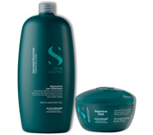 Pack Tratamiento Capilar Alfaparf con Champú Delicado Reestructurante 1000ml + Mascarilla Delicada Reestructurante 200ml – Alfaparf Milano Semi di Lino - Champú y Mascarilla profesional sin sulfatos para pelo dañado.
